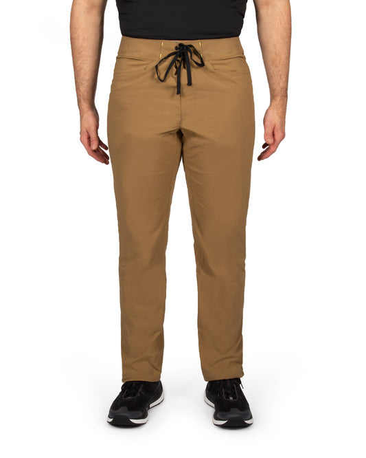 Male model wearing the TarnGood Pant and SolarSwift Tech-T.