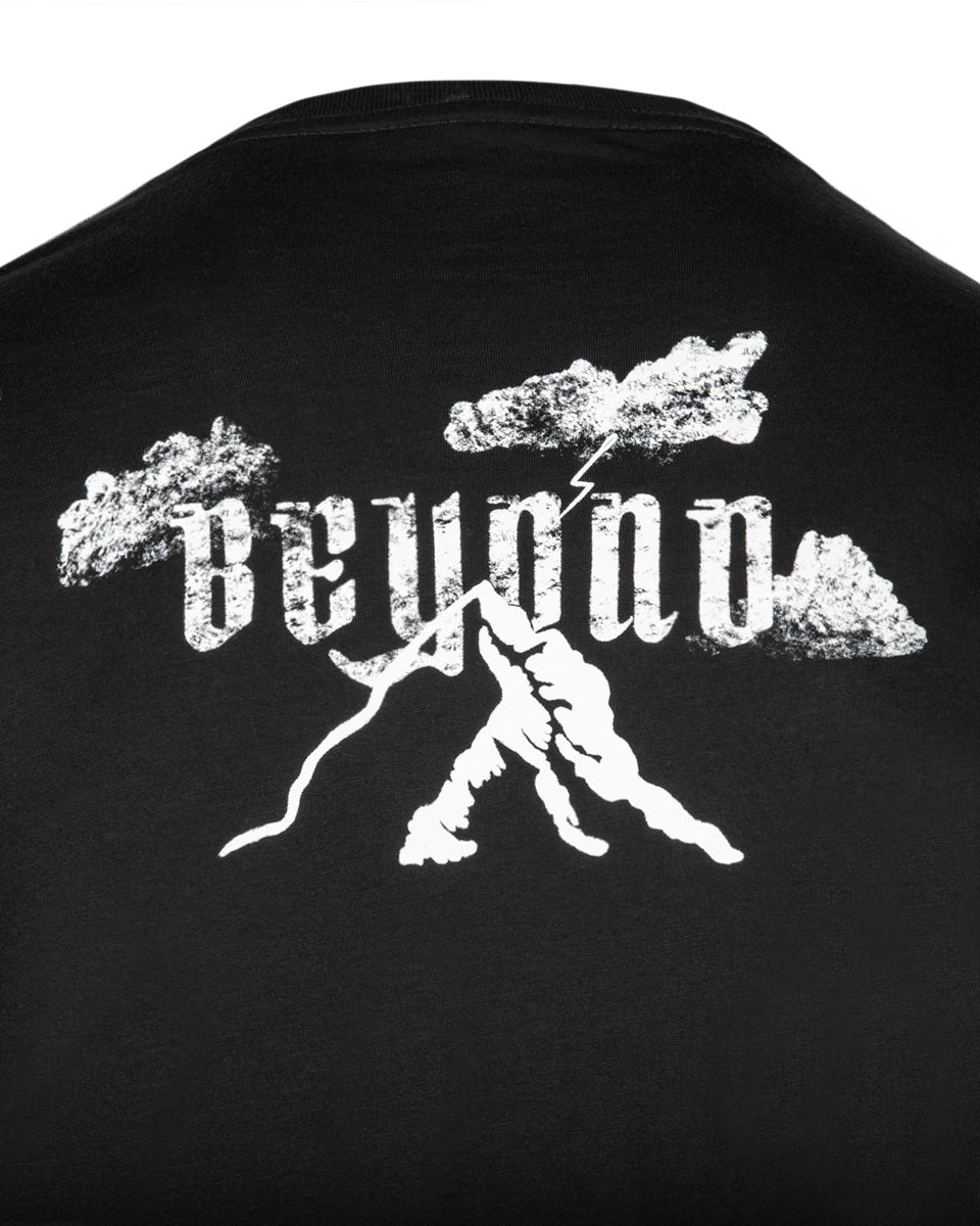 Bolt and needle long sleeve shirt from Beyond Clothing. Merch shirts made to fit.