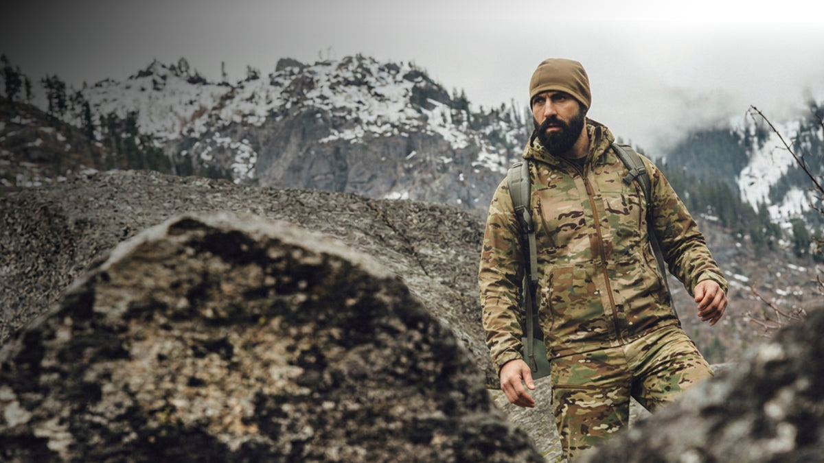 Warrior Hiking in the the L4 Back Country LT Collection.