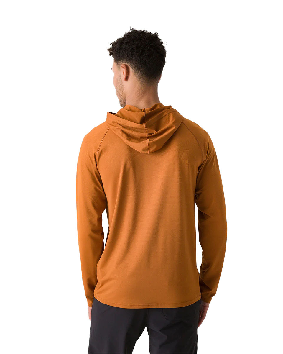 Men's Geo-T Hooded L.S. Shirt, Rust / S