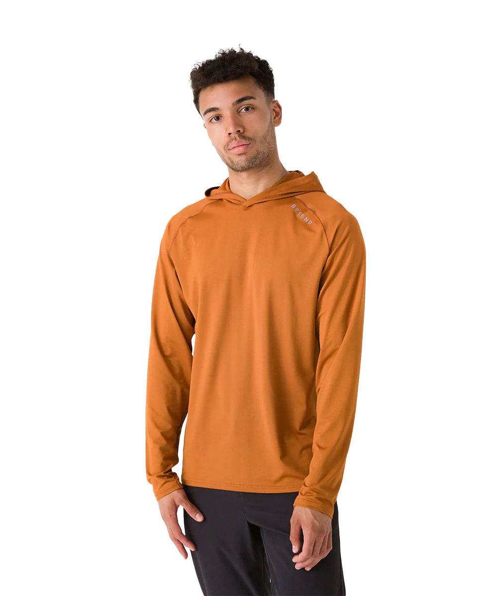 Men's Geo-T Hooded L.S. Shirt, Rust / S