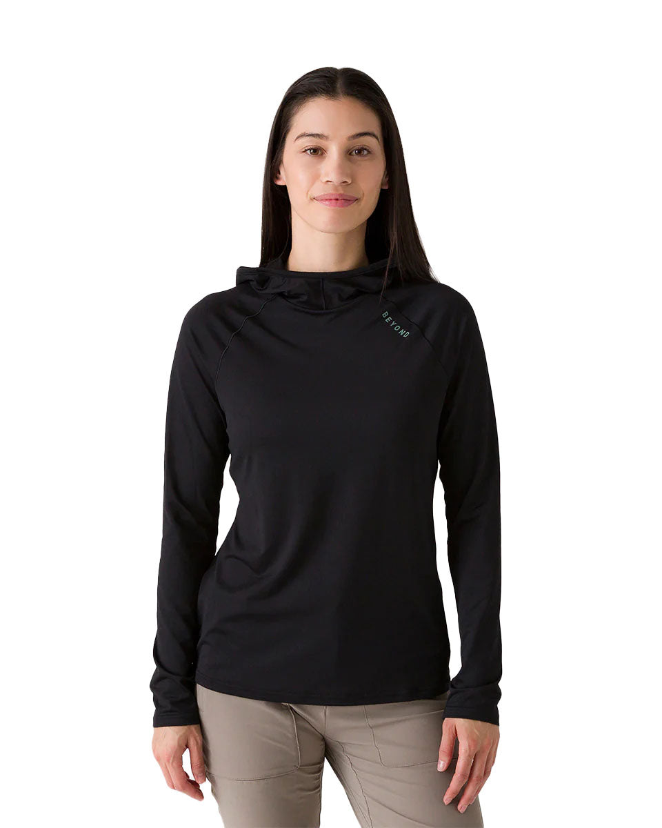 Women's Geo-T Hooded L.S. Shirt, Sun Shirt, Hiking Shirt