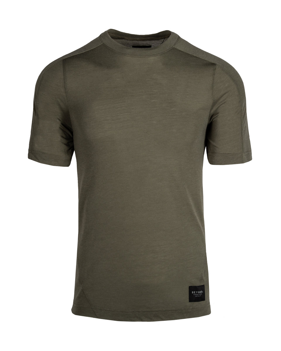 ★TRAVEL★ Crack Printing Jersey Short Sleeve T-Shirt Black Black Regular-fit short-sleeve T-shirt with Compass patch