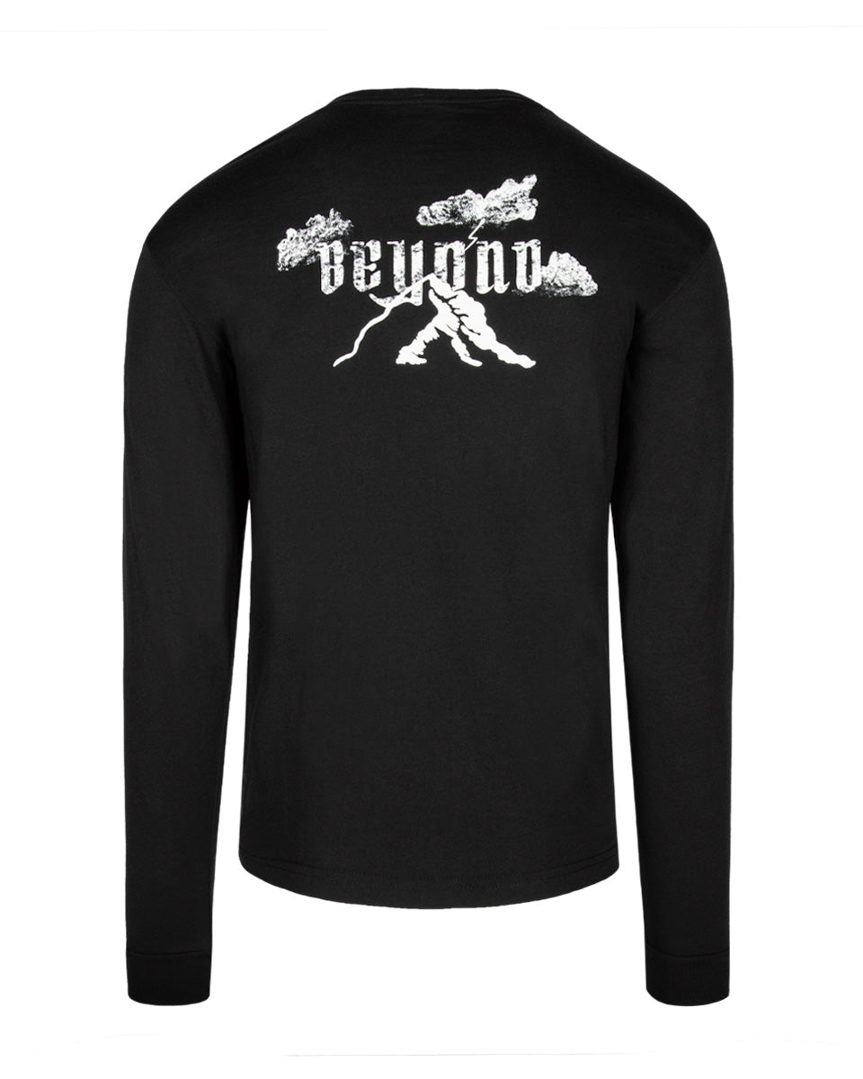 Bolt and needle long sleeve shirt from Beyond Clothing. Merch shirts made to fit. 