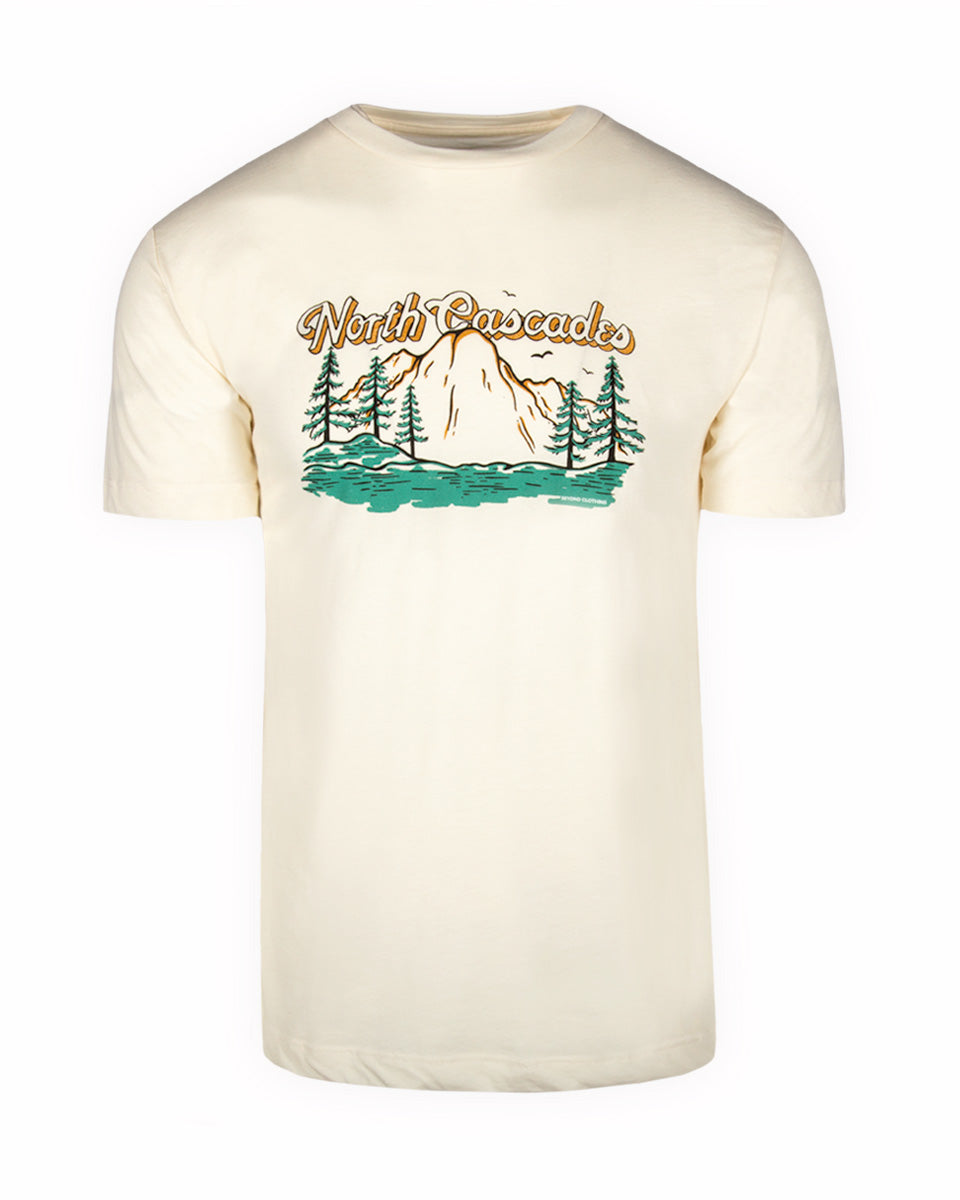 North Cascades short sleeve shirt from Beyond Clothing. Merch shirts made to fit. 